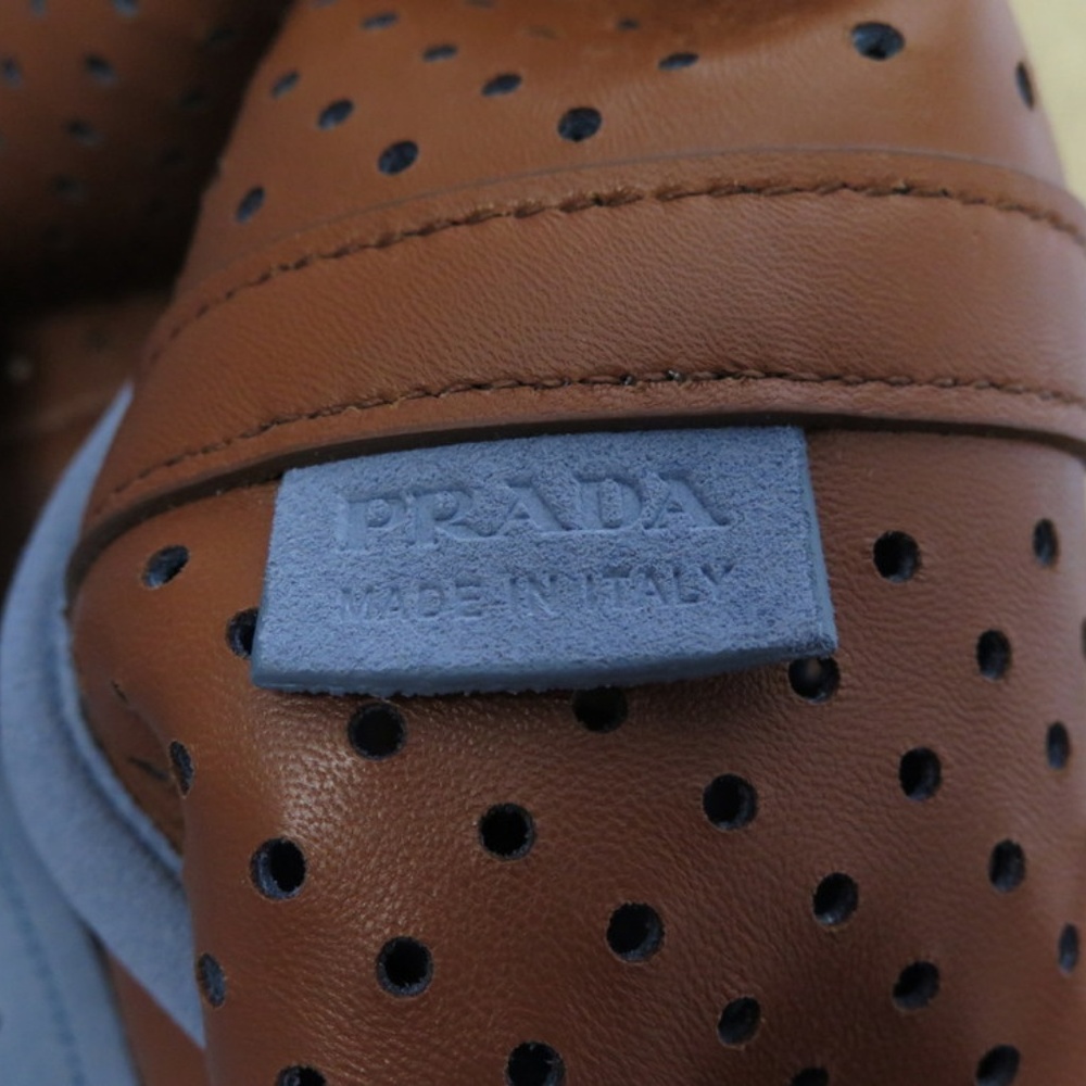 Prada Bag Perforated Suede Large Tote Astral Blue - Picture 5 of 8